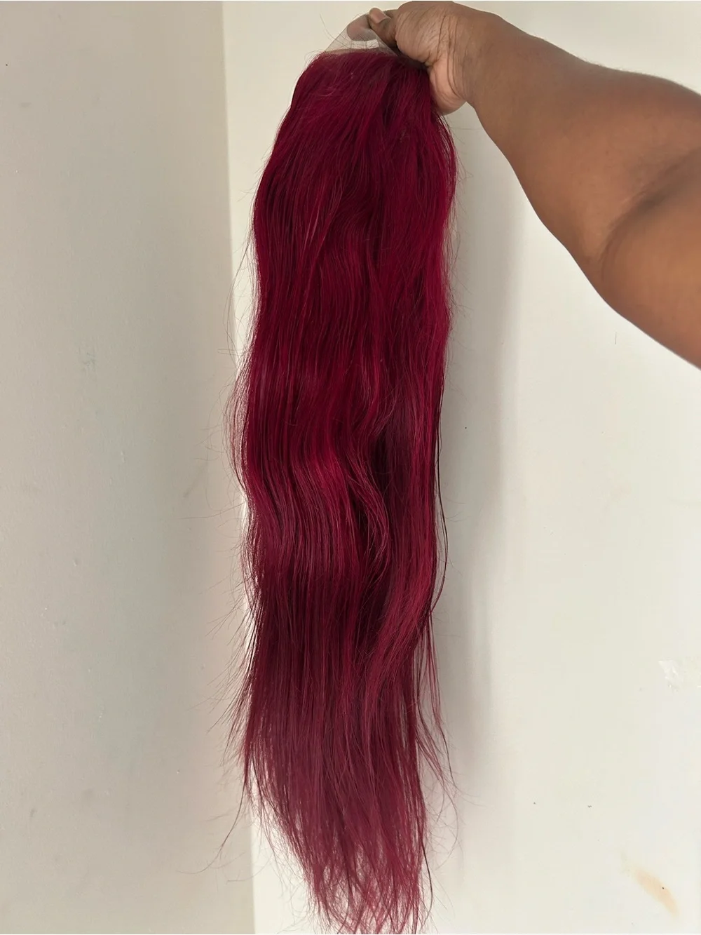 Burgundy Wig Human Hair 13x6 HD Lace Front Straight Wig 180 Density 28inch